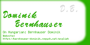 dominik bernhauser business card